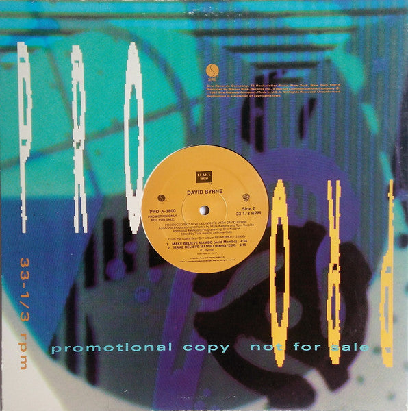 David Byrne : Make Believe Mambo (12", Promo)