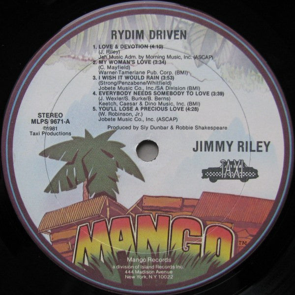 Jimmy Riley : Rydim Driven (LP, Album, Hau)
