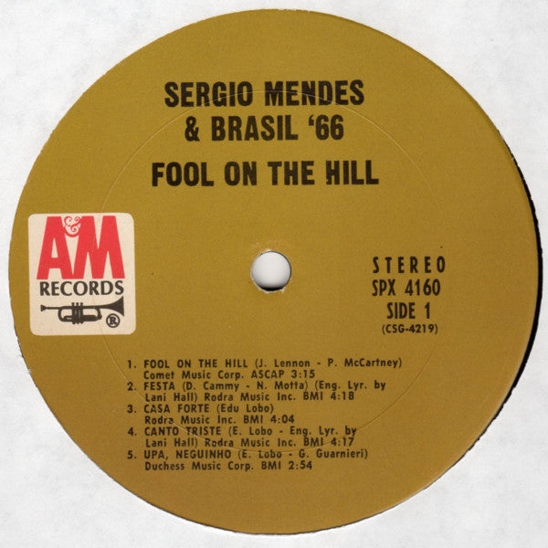 Sergio Mendes & Brasil '66* : Fool On The Hill (LP, Album, Ter)