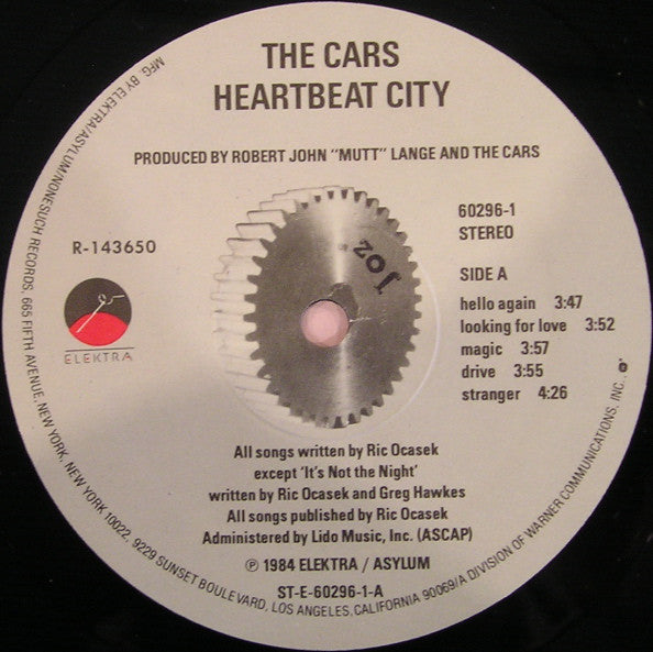 The Cars : Heartbeat City (LP, Album, Club)