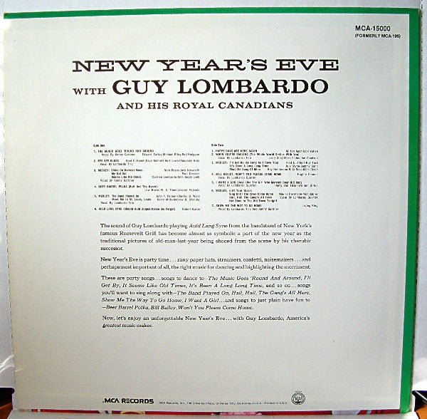 Guy Lombardo And His Royal Canadians : New Year's Eve (LP, Album, RE)