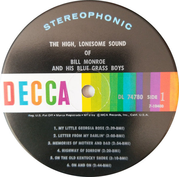 Bill Monroe And His Blue Grass Boys* : The High Lonesome Sound (LP, Comp, Glo)