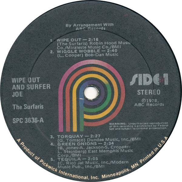 The Surfaris : Wipe Out & Surfer Joe (LP, Album, RE)