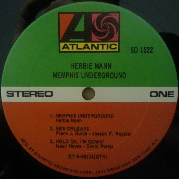 Herbie Mann : Memphis Underground (LP, Album, CTH)