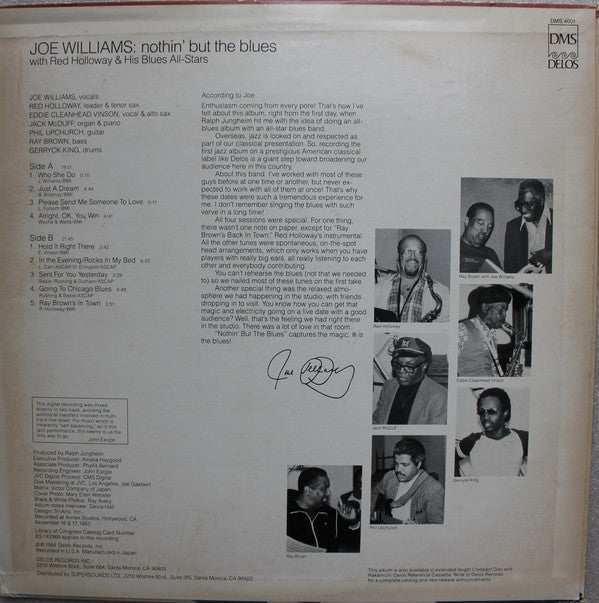 Joe Williams With Red Holloway & His Blues All-Stars : Nothin' But The Blues (LP, Album)