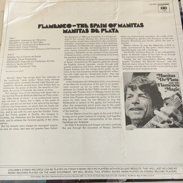 Manitas De Plata : Flamenco - The Spain Of Manitas (LP)
