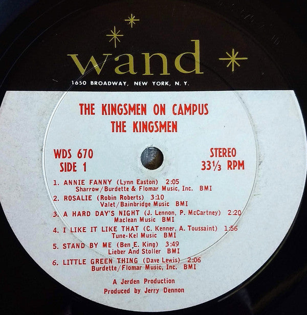 The Kingsmen : On Campus (LP, Album, San)