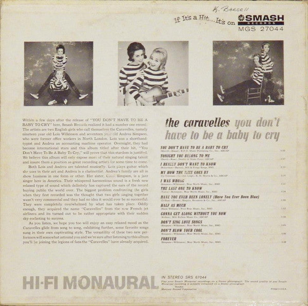 The Caravelles : You Don't Have To Be A Baby To Cry (LP, Album, Mono)