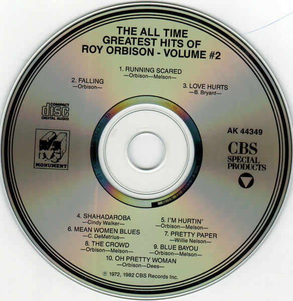 Roy Orbison : The All-Time Greatest Hits Of Roy Orbison - Volume Two (CD, Comp)