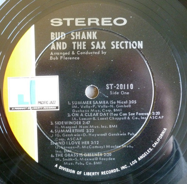 Bud Shank : Bud Shank And The Sax Section (LP, Album, Ind)