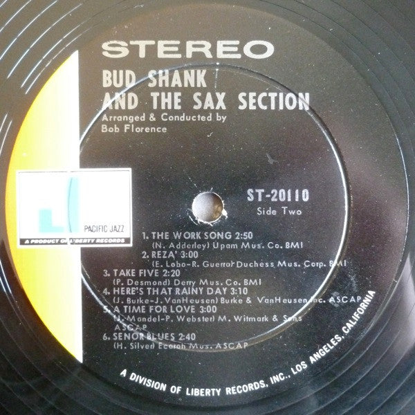 Bud Shank : Bud Shank And The Sax Section (LP, Album, Ind)