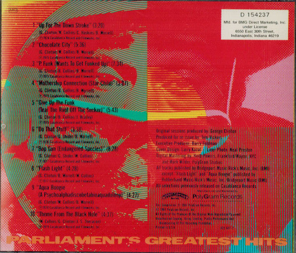Parliament : Parliament's Greatest Hits (CD, Comp, Club, RE)