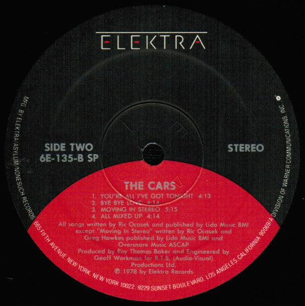 The Cars : The Cars (LP, Album, RE, SP )