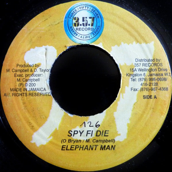 Elephant Man : Spy Fi Die (7")