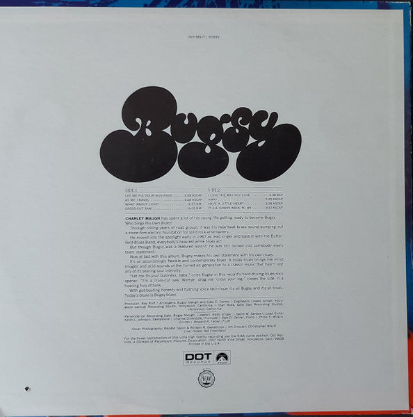 Bugsy Maugh : Bugsy (LP, Album, Mon)