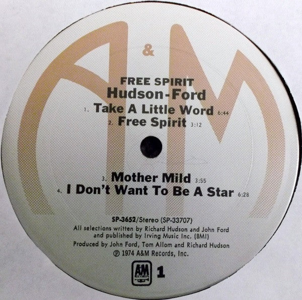 Hudson-Ford : Free Spirit (LP, Album, Ter)