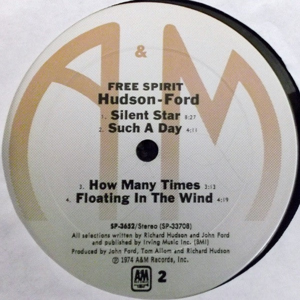 Hudson-Ford : Free Spirit (LP, Album, Ter)