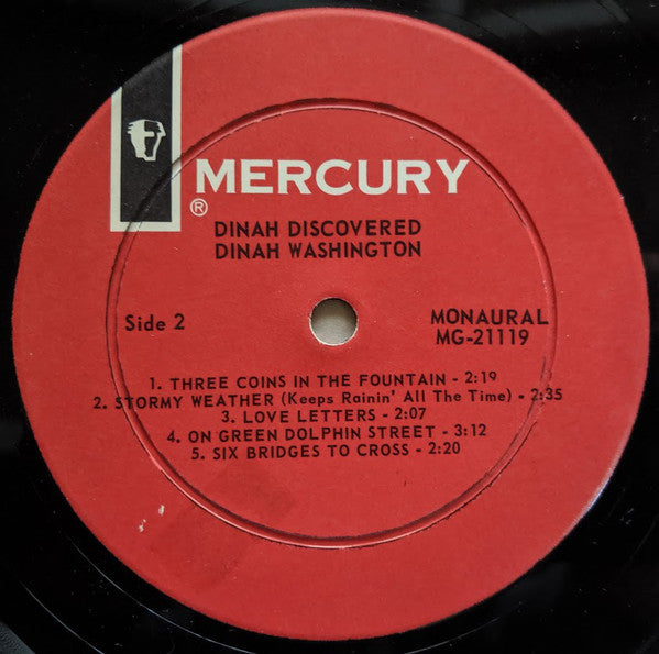 Dinah Washington : Dinah Discovered (LP, Mono)