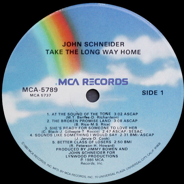 John Schneider : Take The Long Way Home (LP, Album, Glo)