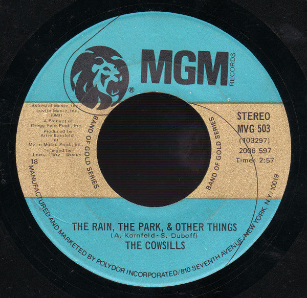 The Cowsills : Hair / The Rain, The Park & Other Things (7")