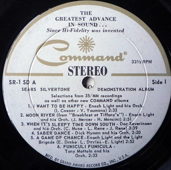 Various : Sears Silvertone Demonstration Album (LP, Comp, Promo)