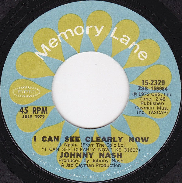 Johnny Nash : I Can See Clearly Now (7", Single, RE)
