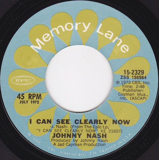 Johnny Nash : I Can See Clearly Now (7", Single, RE)