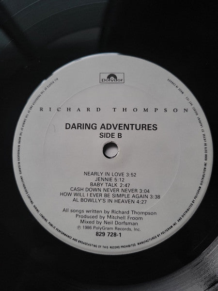 Richard Thompson : Daring Adventures (LP, Album)