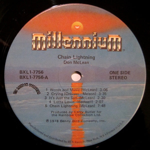 Don McLean : Chain Lightning (LP, Album, Ind)