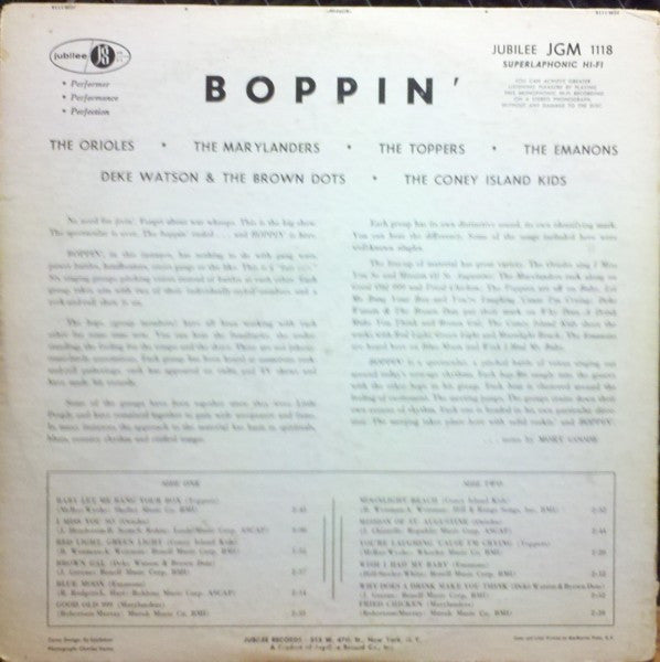 Various : Boppin'! (LP, Comp, Mono)