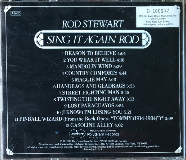 Rod Stewart : Sing It Again Rod (CD, Comp, Club, RE)