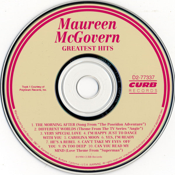 Maureen McGovern : Greatest Hits (CD, Comp, Cap)
