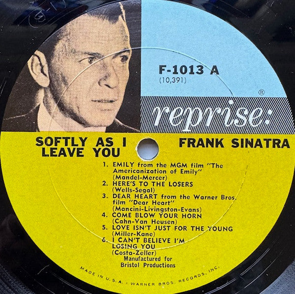 Sinatra* : Softly, As I Leave You (LP, Album, Mono, San)