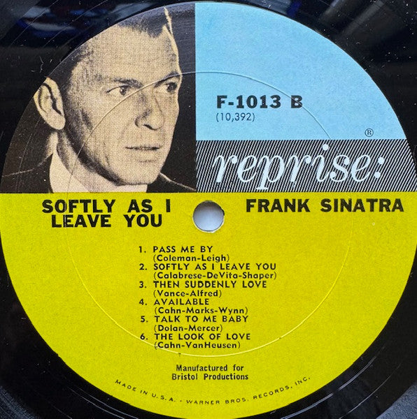 Sinatra* : Softly, As I Leave You (LP, Album, Mono, San)