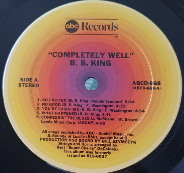 B.B. King : Completely Well (LP, RE)