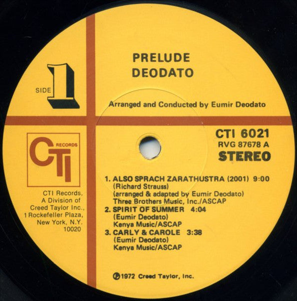 Deodato* : Prelude (LP, Album, Gat)