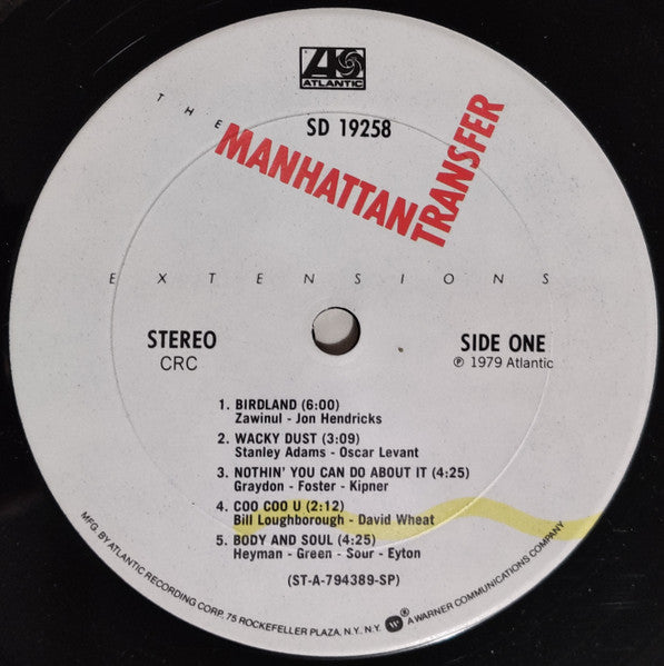 The Manhattan Transfer : Extensions (LP, Album, Club, CRC)