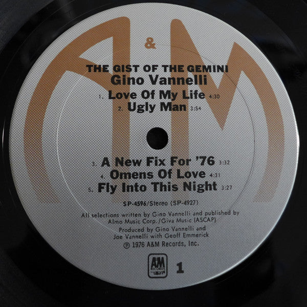 Gino Vannelli : The Gist Of The Gemini (LP, Album, Gat)