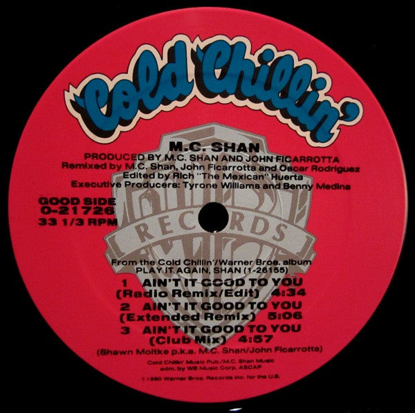 M.C. Shan* : Ain't It Good To You (12", Maxi)