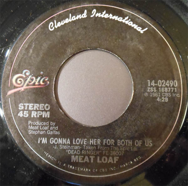 Meat Loaf : I'm Gonna Love Her For Both Of Us (7")