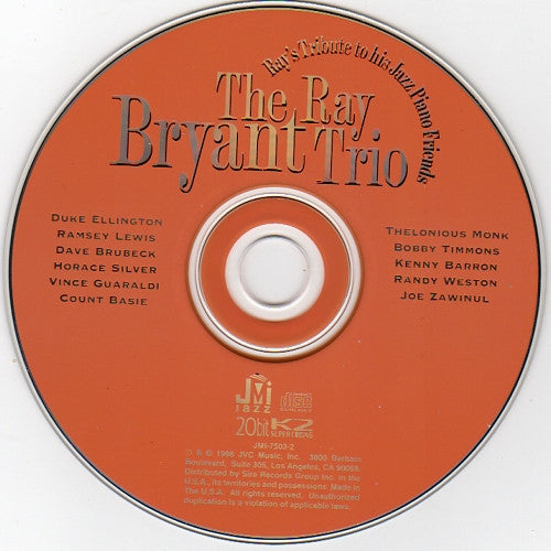 The Ray Bryant Trio* : Ray's Tribute To His Jazz Piano Friends (CD, Album)