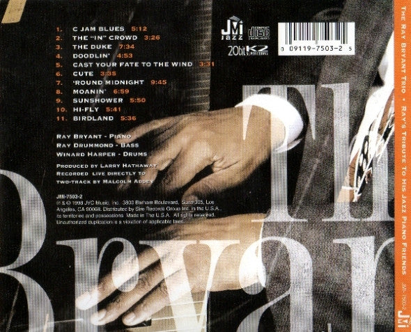 The Ray Bryant Trio* : Ray's Tribute To His Jazz Piano Friends (CD, Album)