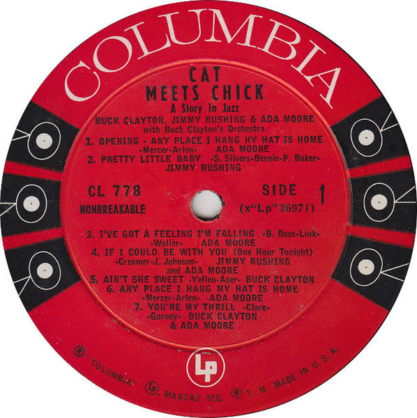 Ada Moore, Buck Clayton And His Orchestra, Jimmy Rushing : Cat Meets Chick A Story In Jazz (LP, Album, Mono)