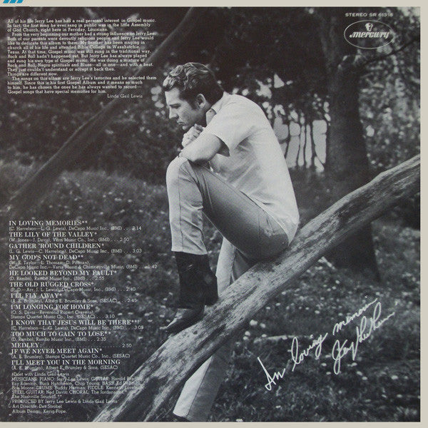 Jerry Lee Lewis : In Loving Memories (The Jerry Lee Lewis Gospel Album) (LP, Album, Promo)