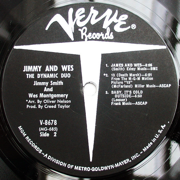 Jimmy Smith & Wes Montgomery : Jimmy & Wes - The Dynamic Duo (LP, Album, Mono)