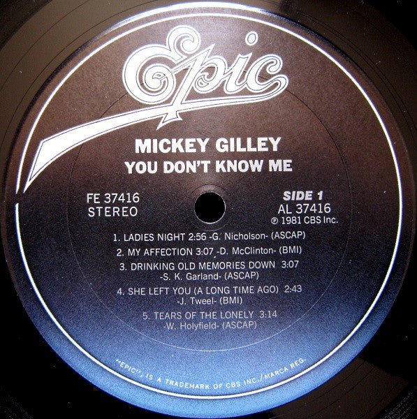 Mickey Gilley : You Don't Know Me (LP, Album, Pit)