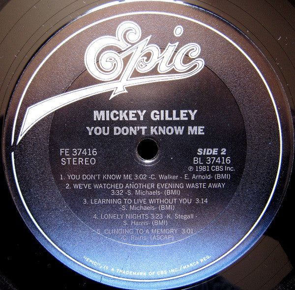 Mickey Gilley : You Don't Know Me (LP, Album, Pit)
