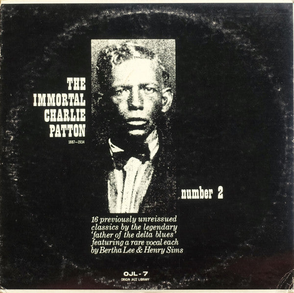 Charlie Patton* : The Immortal Charlie Patton Number 2 (LP, Comp, RP)