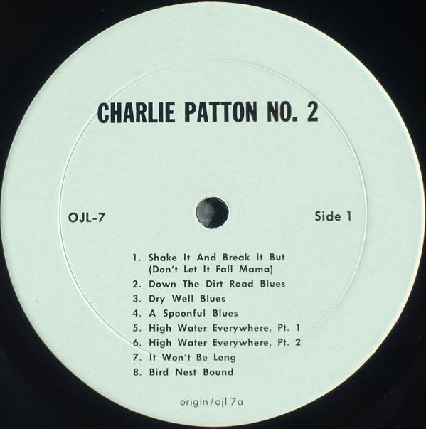 Charlie Patton* : The Immortal Charlie Patton Number 2 (LP, Comp, RP)