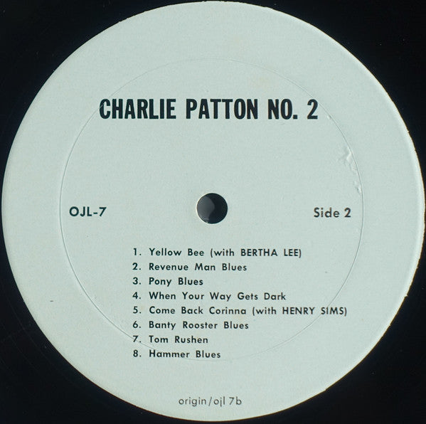 Charlie Patton* : The Immortal Charlie Patton Number 2 (LP, Comp, RP)